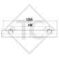 Torsion bar axle without brakes 1500kg axle type DB 1500, 45.27.000.401