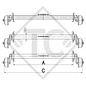 Essieu EURO COMPACT 1500kg freiné type d'essieu B 1600-3