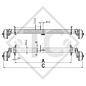 Braked axle 1300kg EURO Plus axle type B 1200-5, Bürstner