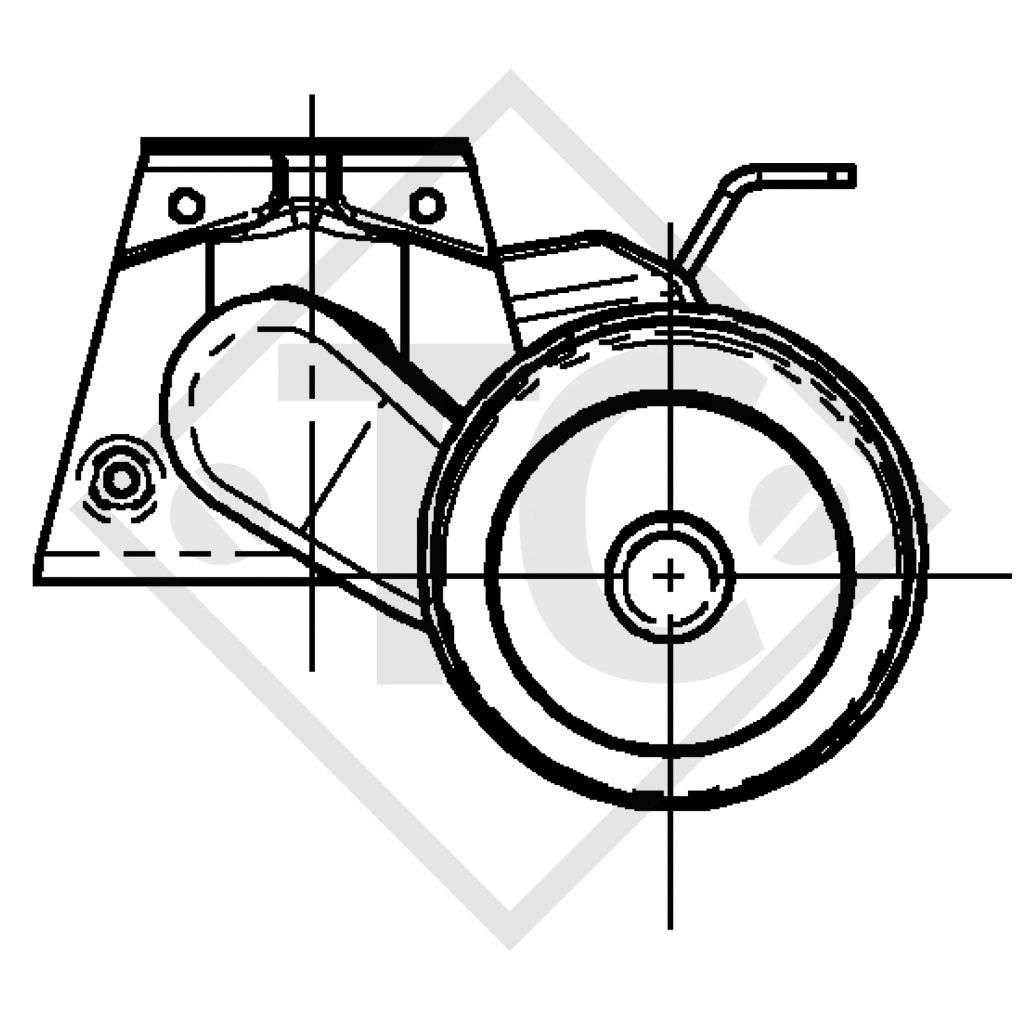 Achse gebremst 1300kg EURO PLUS Achstyp DELTA SI-N 12, Wilk Wohnwagen