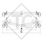 Achse gebremst 1700kg EURO1 Achstyp DELTA SI-N 14-3 mit AAA (Automatische Nachstellung der Bremsbeläge)