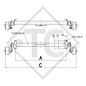 Achse gebremst 850kg EURO COMPACT Achstyp B 850-4, Brenderup