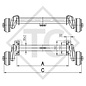 Assale frenato 1000kg EURO COMPACT tipo di assale B 850-10 - Lambert