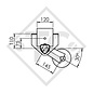 / HUMBAUR Unbraked axle 750kg PLUS OPTIMA axle type 700-5 watertight with shackle and high axle bracket