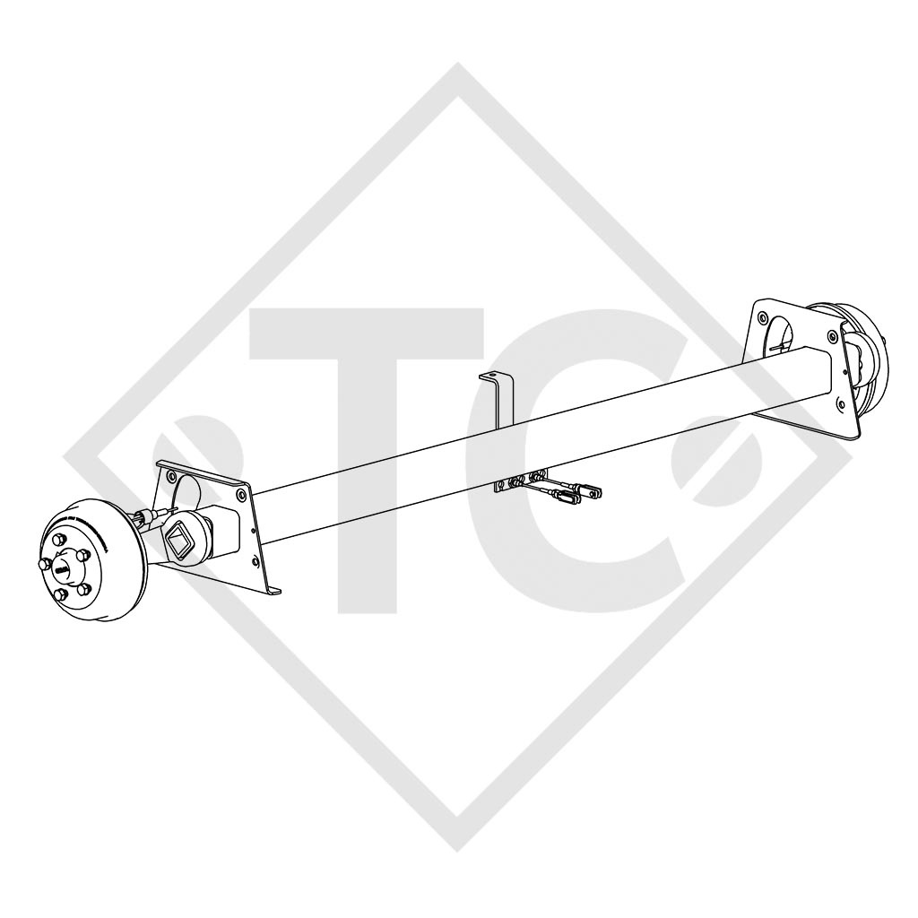 Achse gebremst SWING 1500kg Achstyp CB 1505, 46.27.379.396