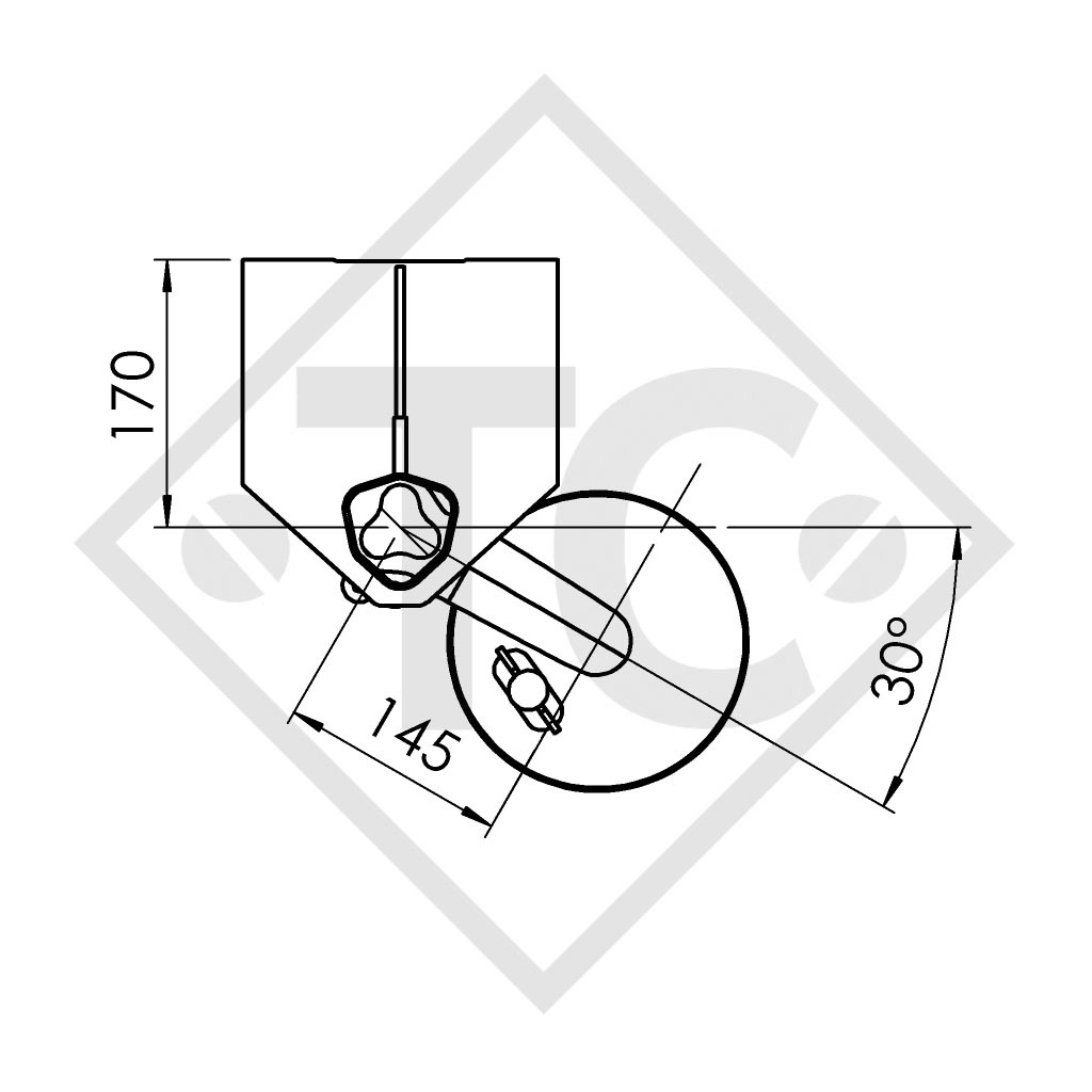 Assale frenato 450kg tipo di assale B 700-02