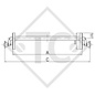 Unbraked axle 750kg PLUS OPTIMA axle type 700-5, THULE