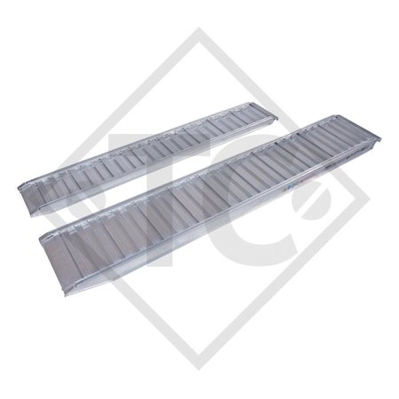 Ramp made from aluminium type 60A20GH450, version A, 1 piece