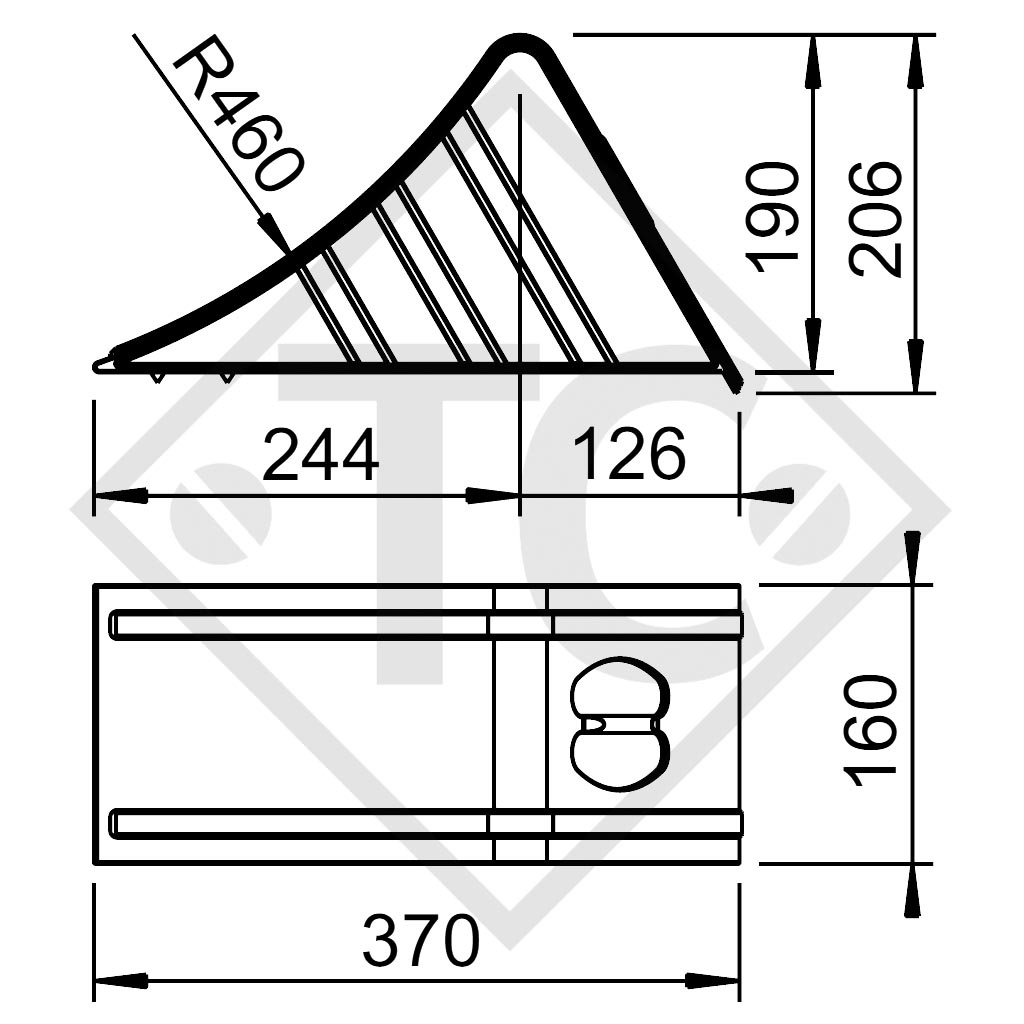 Wheel chock UK 46 St