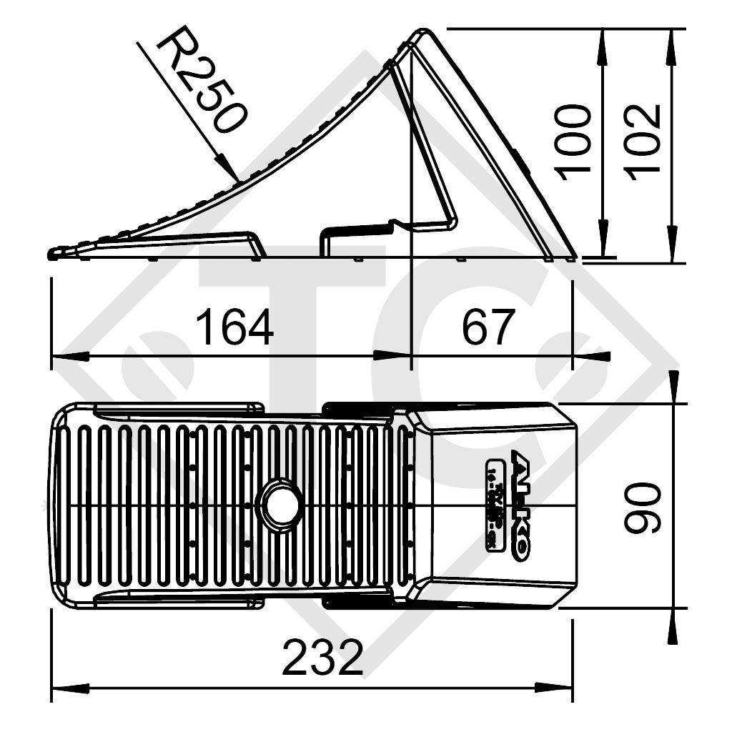 Wheel chock UK 10 K-2