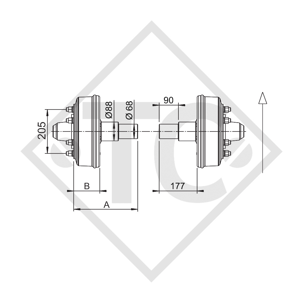 Freno ruota 3081 B (coppia)