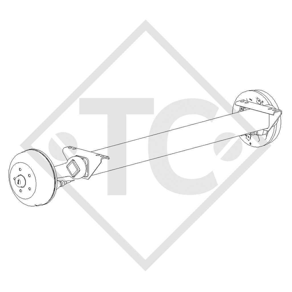 Essieu 1800kg freiné type d'essieu CB 1805, 46.32.368.179