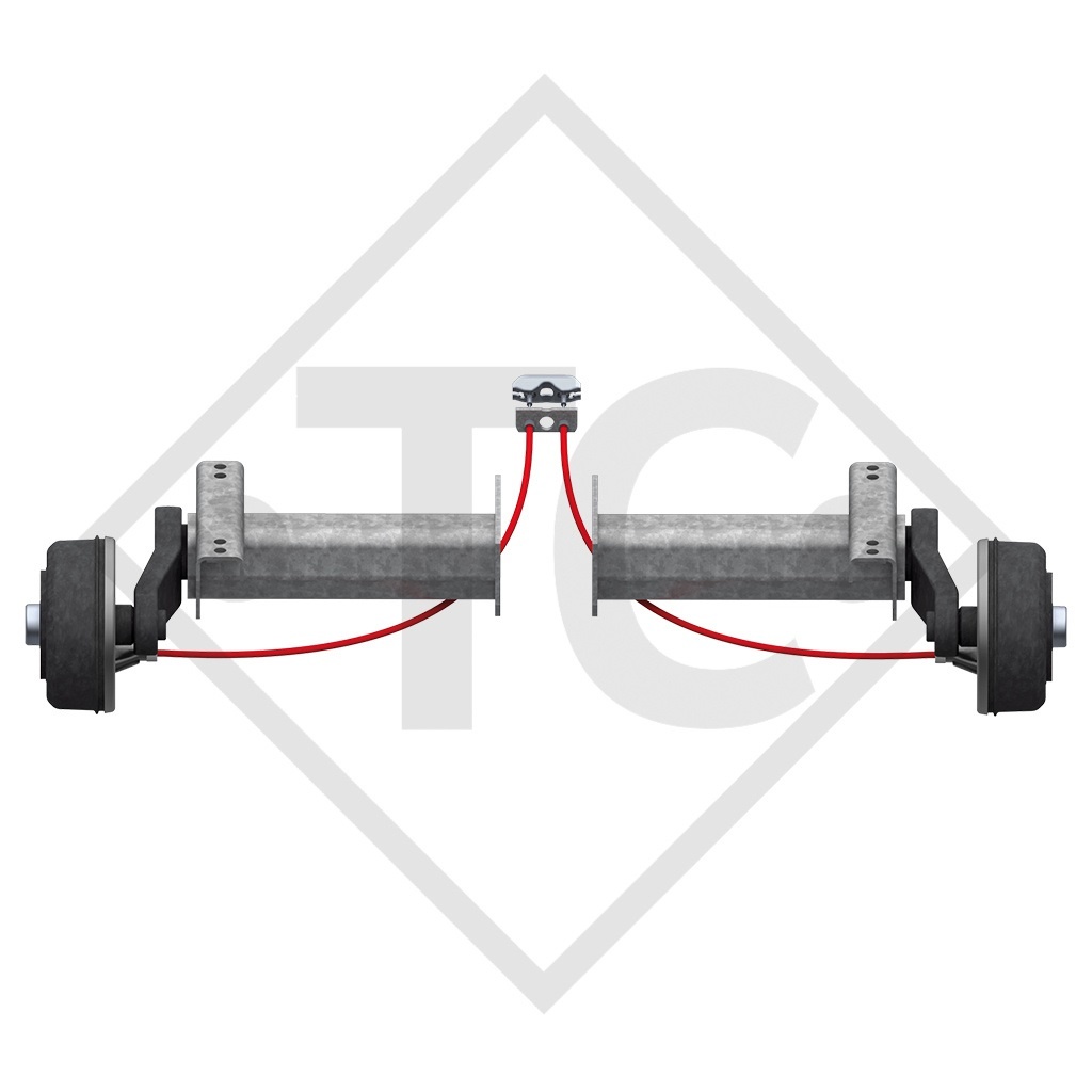 Braked half axles 1600kg axle type B 1600-1 (pair)