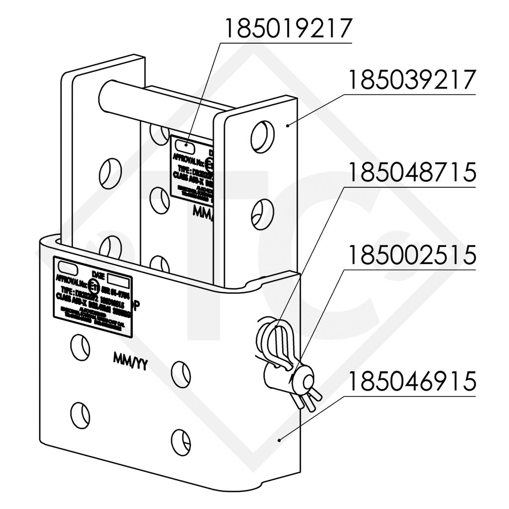 Soporte regulable en altura de 100mm