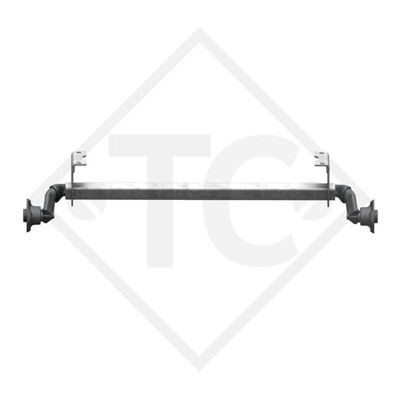 Essieu PLUS OPTIMA 750kg non freiné type d'essieu 700-5 avec brides hautes