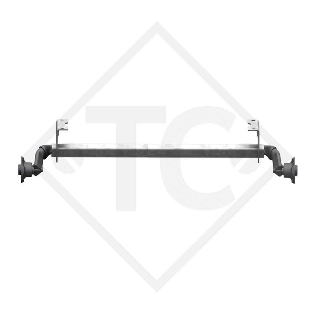 Unbraked axle 750kg PLUS OPTIMA  axle type 700-5 with high axle bracket