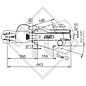 Overrun device V type 200V, 1300 to 2000kg, WITHOUT stabiliser AKS 3004