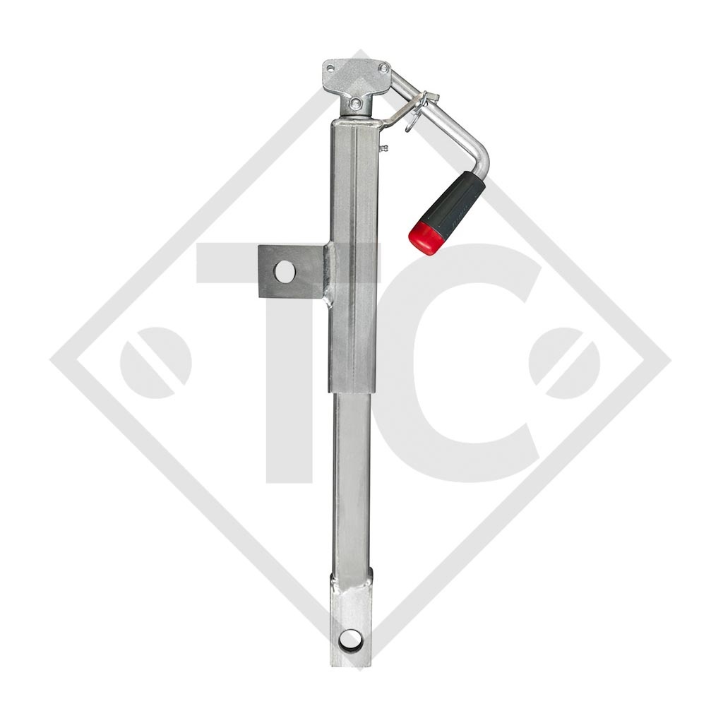 Register levers □45mm square, for height adjustment of the drawbar, type P 521S/33, for agricultural machines and trailers, machines for building industry, implements for road maintenance and snow