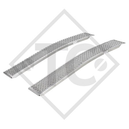 Ramp made from aluminium type 400/2000/225, curved, 1 pair