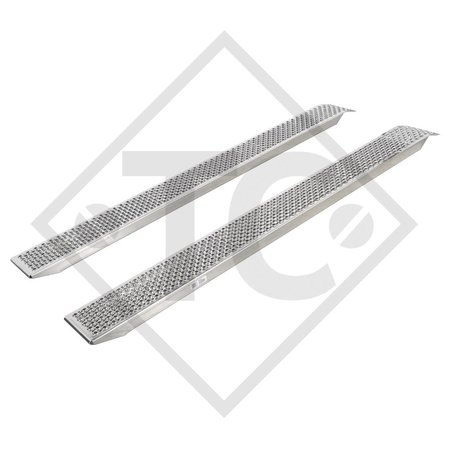 Ramp made from aluminium type 400/2000/225, straight, 1 pair