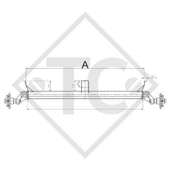 Assale sfrenato 850kg tipo di assale 850-4 con staffa e supporto alta, Koch Typ  U85 - 125