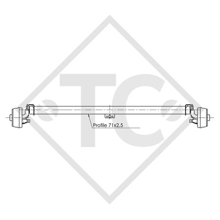 Assale frenato 750kg COMPACT tipo di assale B 700-5