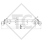 Braked axle 1000kg EURO Compact axle type B 850-10 - Brenderup