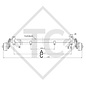 Essieu EURO Compact 1000kg freiné type d'essieu B 850-10 - Brenderup