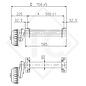 Braked half axles 675kg axle type B 1200-6 - (1 pair)