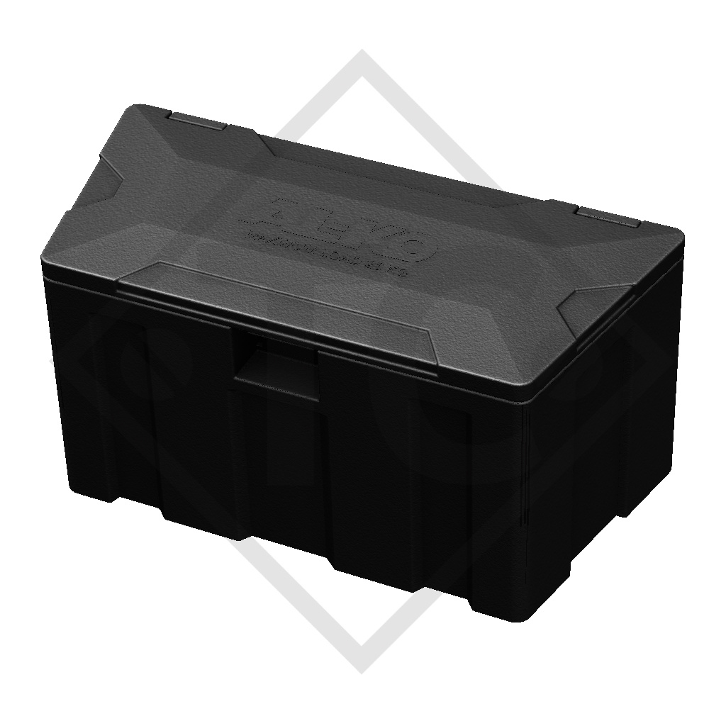 Profi Storage box for car trailer, cover hinges on the side