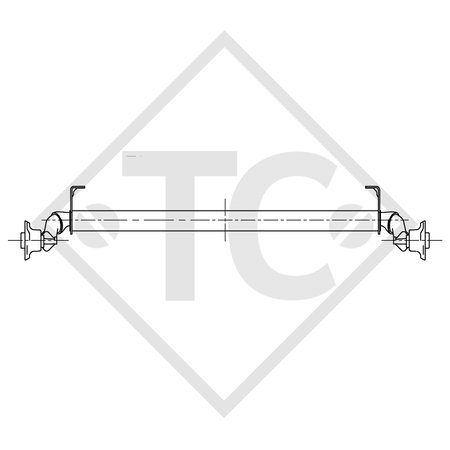 Eje sin freno 750kg PLUS OPTIMA tipo de eje 700-5 - Thule