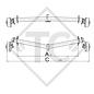 Braked axle 1700kg EURO1 axle type DELTA SI-N 14-3 with AAA (automatic adjustment of the brake pads)