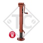 Steday leg □80mm square, side crank and reductions gears, double speed, three-stage, type DG 706/3SFW, for agricultural machines and trailers, machines for building industry, implements for road maintenance and snow