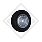 Wheel 185/70R13C Giti Savero with rim 5.50x13, suitable for all common trailer types