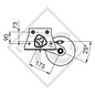 Essieu EURO1 - 1000kg freiné type d'essieu B 1000-3, Eriba Nova