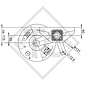 Essieu 1800kg freiné type d'essieu CB 1805, 46.31.368.041