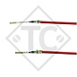 Cable bowden 1231914 con 2x rosca M10, funda con rosca M14, versión A - acero