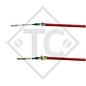 Cable bowden 1221596 con 2x rosca M10, funda con rosca M14, versión A - acero