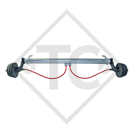 Braked axle 650kg axle type B 700-3 - HYMER PUCK 120