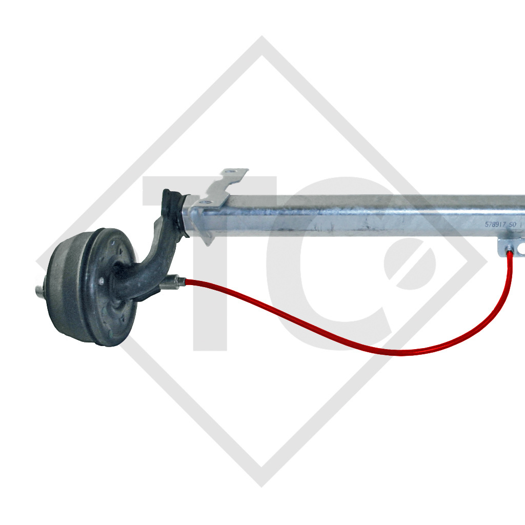 Braked axle 650kg axle type B 700-3 - HYMER PUCK 120