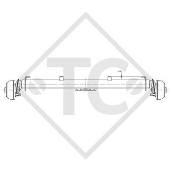 Braked axle 1200kg COMPACT axle type B 1200-3 - Anssems