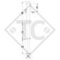 Steday leg □70mm square, top crank, double speed, three-stage, type DG 600/3SF1W, for agricultural machines and trailers, machines for building industry, implements for road maintenance and snow