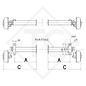 Braked half axles 1600kg axle type B 1600-1 (pair)