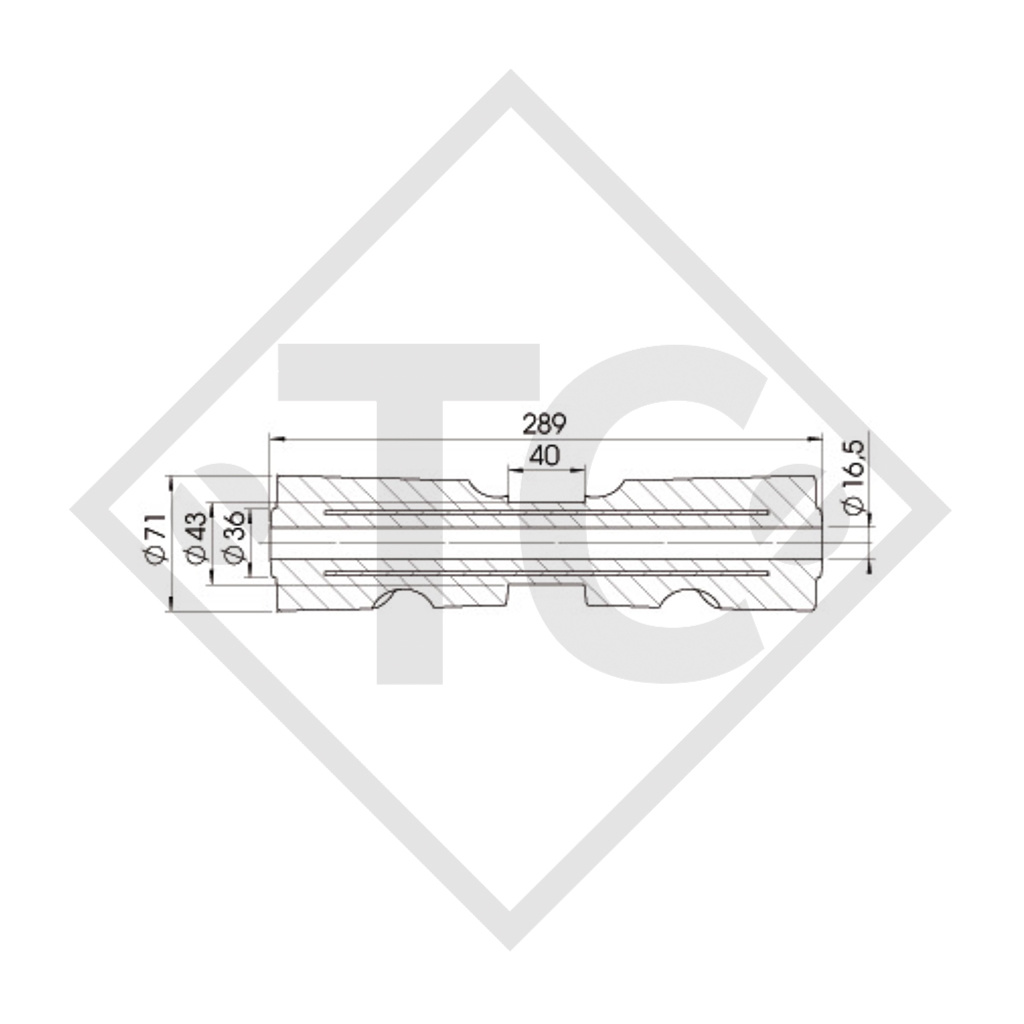 STOLTZ, Rullo per carrelli portabarche PROFI, rullo chiglia tipo RPSC-12, giallo, Ø71x289mm