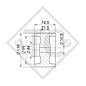 STOLTZ, Boat roller PROFI, keel roller type RP-53A, yellow, Ø119x74,5mm