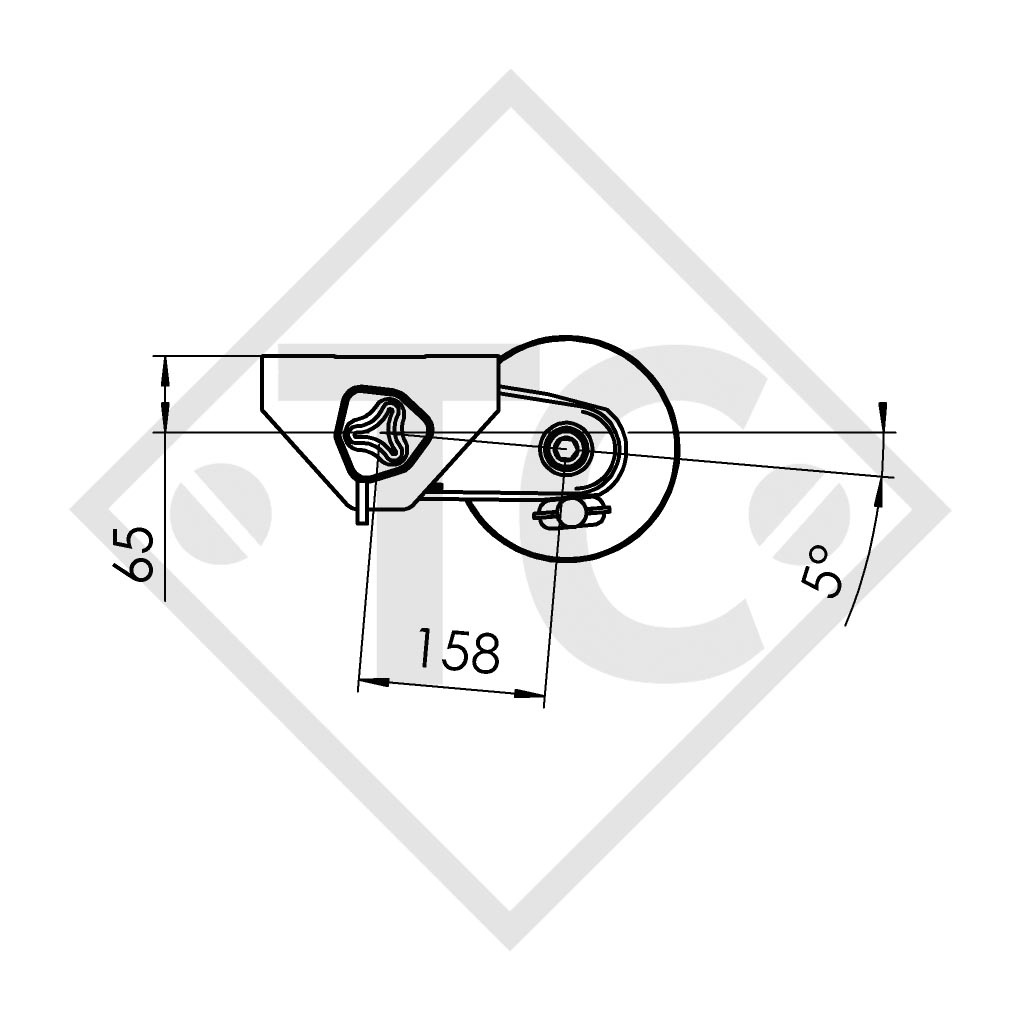 Essieu EURO Compact 1000kg freiné type d'essieu B 850-10 - ACROSS SAFARI 430 CDL