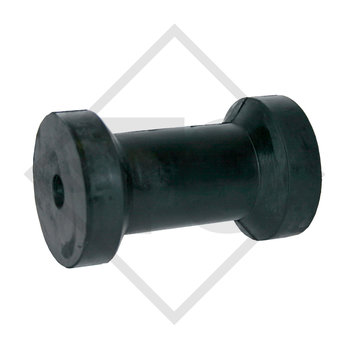 Boat roller, keel roller black, Ø75x126mm