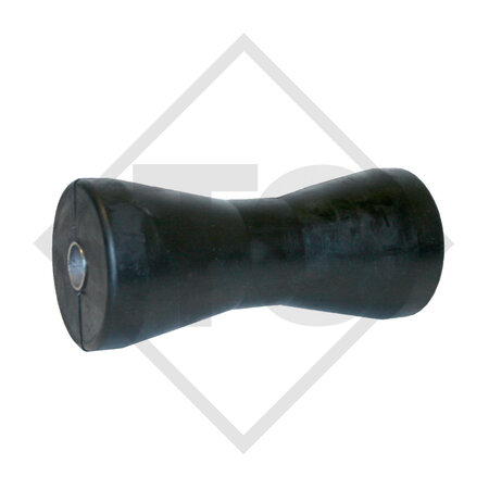 Boat roller, keel roller black, Ø88x199mm