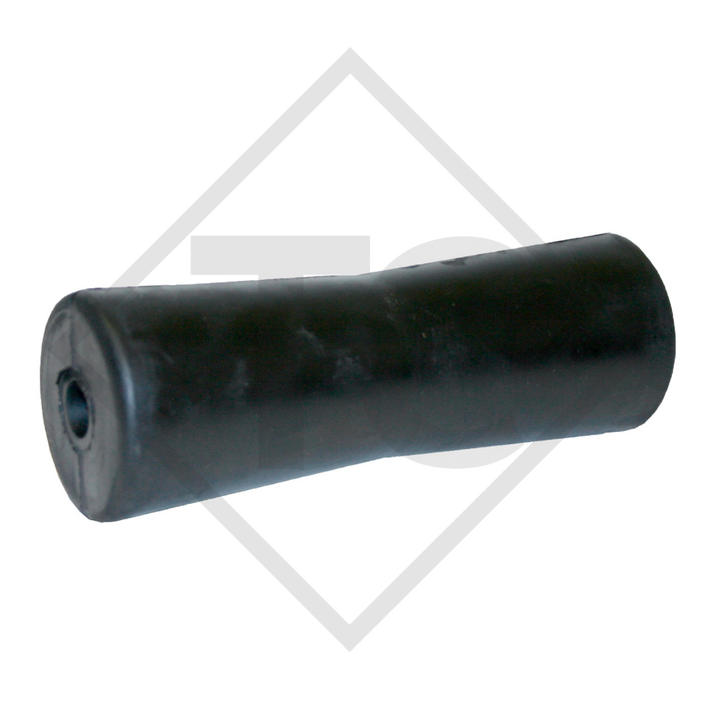 Boat roller, keel roller black, Ø69x197mm