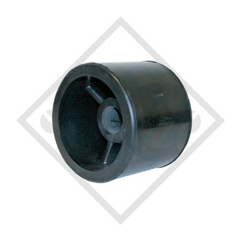 Boat roller, side roller black, Ø81x69mm